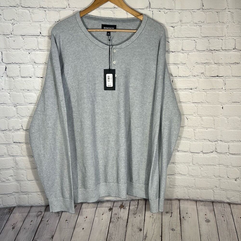 Bonobos‎ Mens Henley Thermal Sweater Waffle Knit size XXL NEW